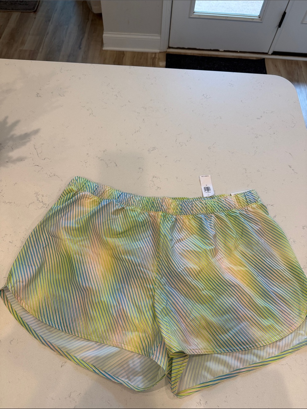 Lightweight Pastel Stripe Women’s  Athletic Shorts
